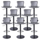 Adjustable Bar Stool Leather Backrest Bar Stools for Living Room Gray Black 8 Piece Set Clearhalo 'Bar Furniture' 'Bar Stools' 'bar_stools' 'furn' 'furn_bar_stools' 'Furniture' 'Kitchen & Dining Furniture' 7436384