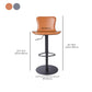 Adjustable Bar Stool Leather Backrest Bar Stools for Living Room Clearhalo 'Bar Furniture' 'Bar Stools' 'bar_stools' 'furn' 'furn_bar_stools' 'Furniture' 'Kitchen & Dining Furniture' 7436403