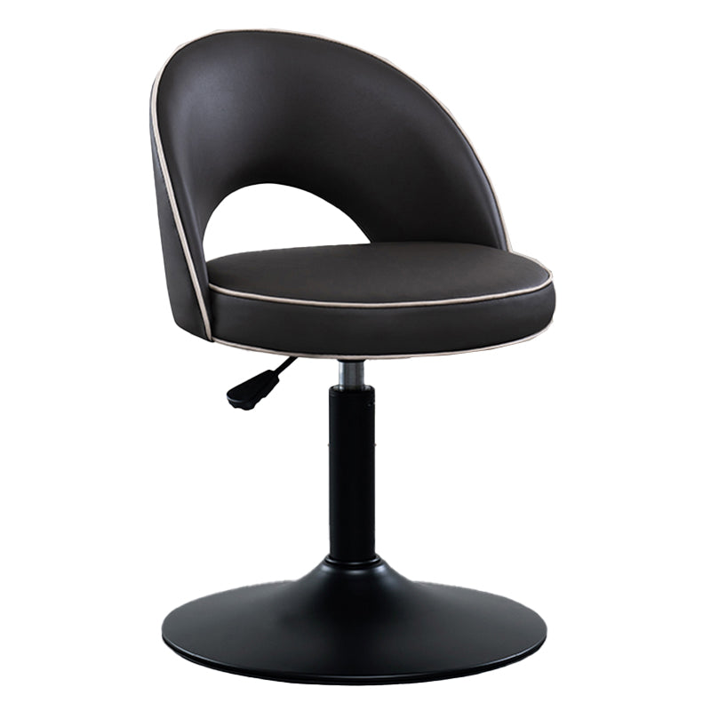 Tabourets de bar pivotants à hauteur réglable, style Glam, en simili cuir, avec base noire