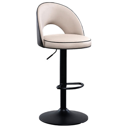Tabourets de bar pivotants à hauteur réglable, style Glam, en simili cuir, avec base noire
