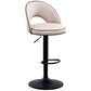Tabourets de bar pivotants à hauteur réglable, style Glam, en simili cuir, avec base noire