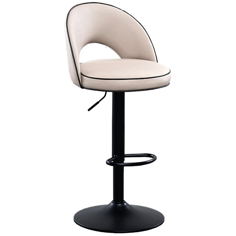 Tabourets de bar pivotants à hauteur réglable, style Glam, en simili cuir, avec base noire