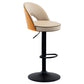 Tabourets de bar pivotants à hauteur réglable, style Glam, en simili cuir, avec base noire