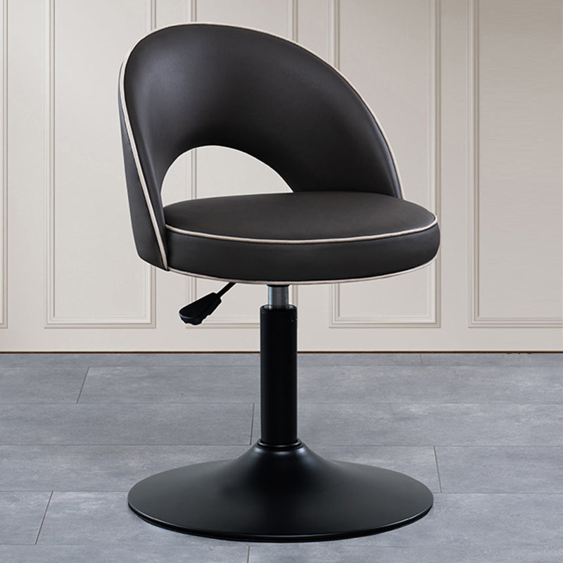Tabourets de bar pivotants à hauteur réglable, style Glam, en simili cuir, avec base noire