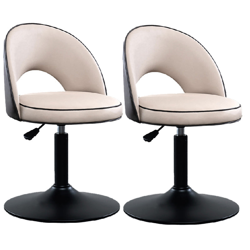 Tabourets de bar pivotants à hauteur réglable, style Glam, en simili cuir, avec base noire