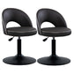 Tabourets de bar pivotants à hauteur réglable, style Glam, en simili cuir, avec base noire