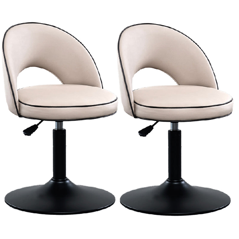 Tabourets de bar pivotants à hauteur réglable, style Glam, en simili cuir, avec base noire