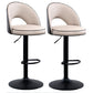 Tabourets de bar pivotants à hauteur réglable, style Glam, en simili cuir, avec base noire
