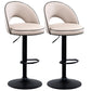 Tabourets de bar pivotants à hauteur réglable, style Glam, en simili cuir, avec base noire