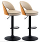 Tabourets de bar pivotants à hauteur réglable, style Glam, en simili cuir, avec base noire
