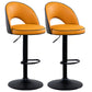 Tabourets de bar pivotants à hauteur réglable, style Glam, en simili cuir, avec base noire