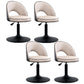 Tabourets de bar pivotants à hauteur réglable, style Glam, en simili cuir, avec base noire
