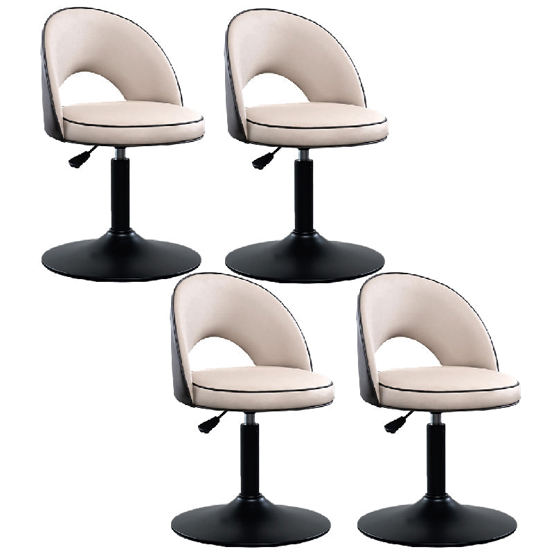 Tabourets de bar pivotants à hauteur réglable, style Glam, en simili cuir, avec base noire