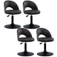 Tabourets de bar pivotants à hauteur réglable, style Glam, en simili cuir, avec base noire