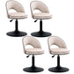 Tabourets de bar pivotants à hauteur réglable, style Glam, en simili cuir, avec base noire