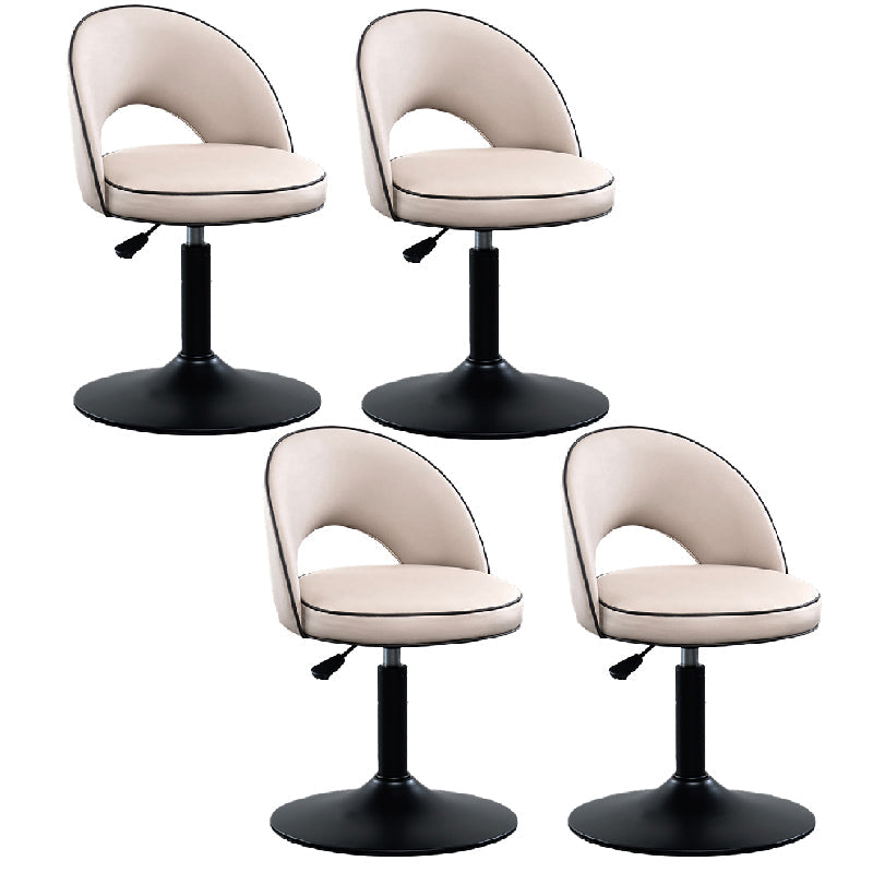 Tabourets de bar pivotants à hauteur réglable, style Glam, en simili cuir, avec base noire
