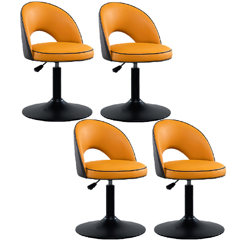 Tabourets de bar pivotants à hauteur réglable, style Glam, en simili cuir, avec base noire