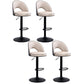 Tabourets de bar pivotants à hauteur réglable, style Glam, en simili cuir, avec base noire