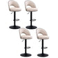 Tabourets de bar pivotants à hauteur réglable, style Glam, en simili cuir, avec base noire
