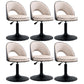 Tabourets de bar pivotants à hauteur réglable, style Glam, en simili cuir, avec base noire