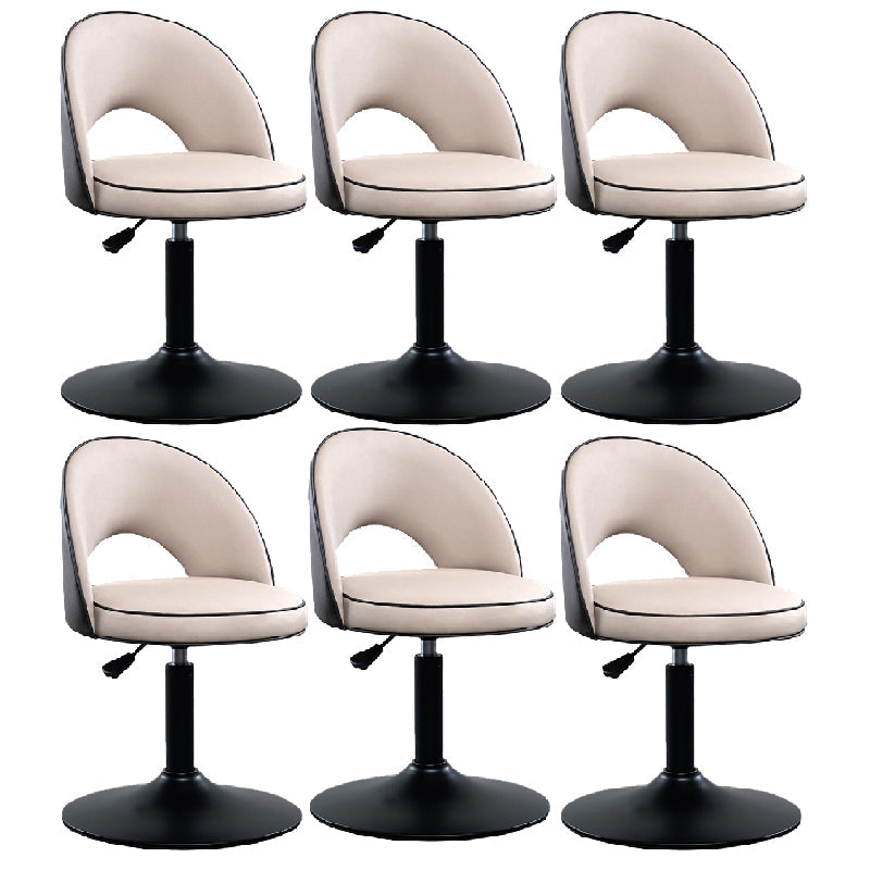 Tabourets de bar pivotants à hauteur réglable, style Glam, en simili cuir, avec base noire