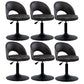Tabourets de bar pivotants à hauteur réglable, style Glam, en simili cuir, avec base noire