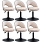 Tabourets de bar pivotants à hauteur réglable, style Glam, en simili cuir, avec base noire