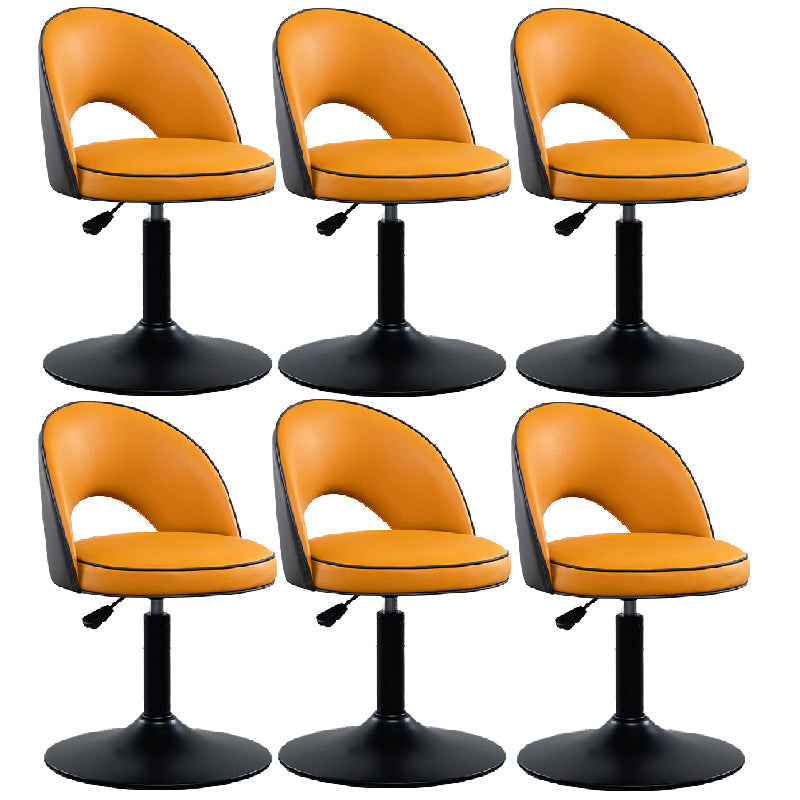 Tabourets de bar pivotants à hauteur réglable, style Glam, en simili cuir, avec base noire