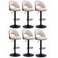 Tabourets de bar pivotants à hauteur réglable, style Glam, en simili cuir, avec base noire