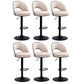 Tabourets de bar pivotants à hauteur réglable, style Glam, en simili cuir, avec base noire
