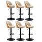 Tabourets de bar pivotants à hauteur réglable, style Glam, en simili cuir, avec base noire