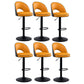 Tabourets de bar pivotants à hauteur réglable, style Glam, en simili cuir, avec base noire