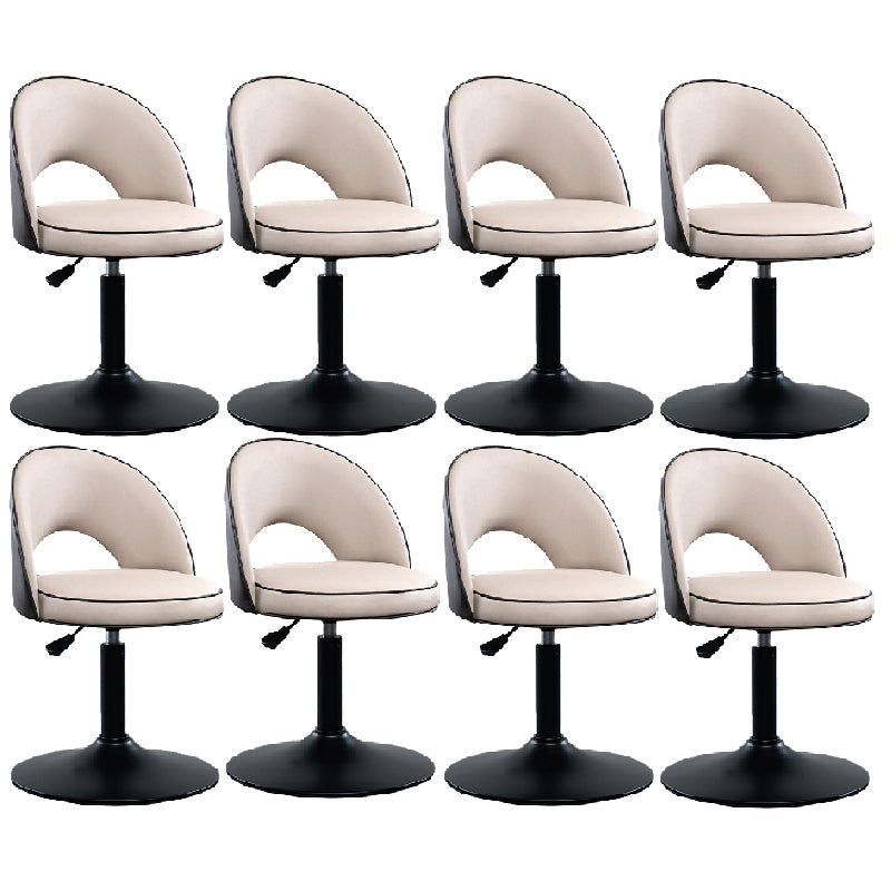 Tabourets de bar pivotants à hauteur réglable, style Glam, en simili cuir, avec base noire