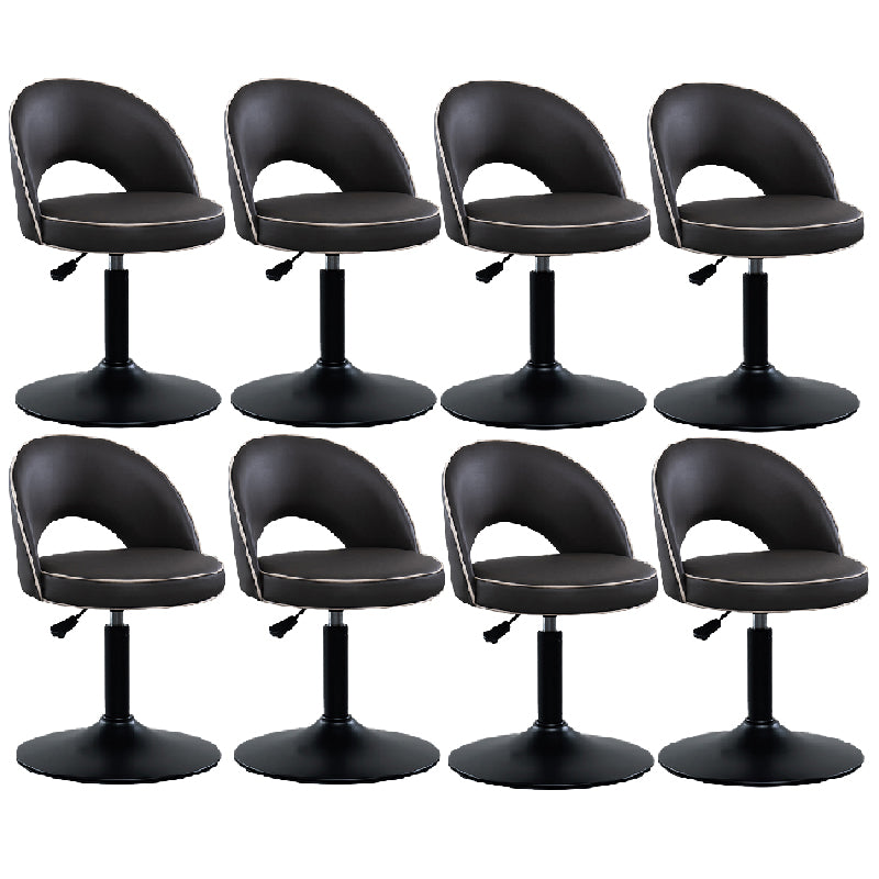 Tabourets de bar pivotants à hauteur réglable, style Glam, en simili cuir, avec base noire