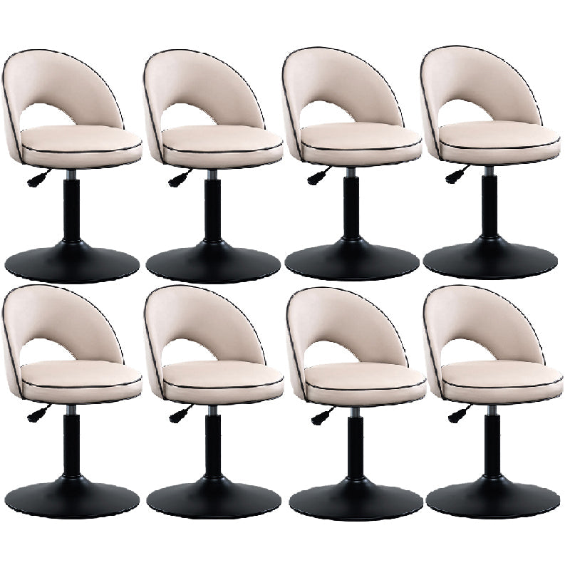 Tabourets de bar pivotants à hauteur réglable, style Glam, en simili cuir, avec base noire