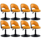 Tabourets de bar pivotants à hauteur réglable, style Glam, en simili cuir, avec base noire