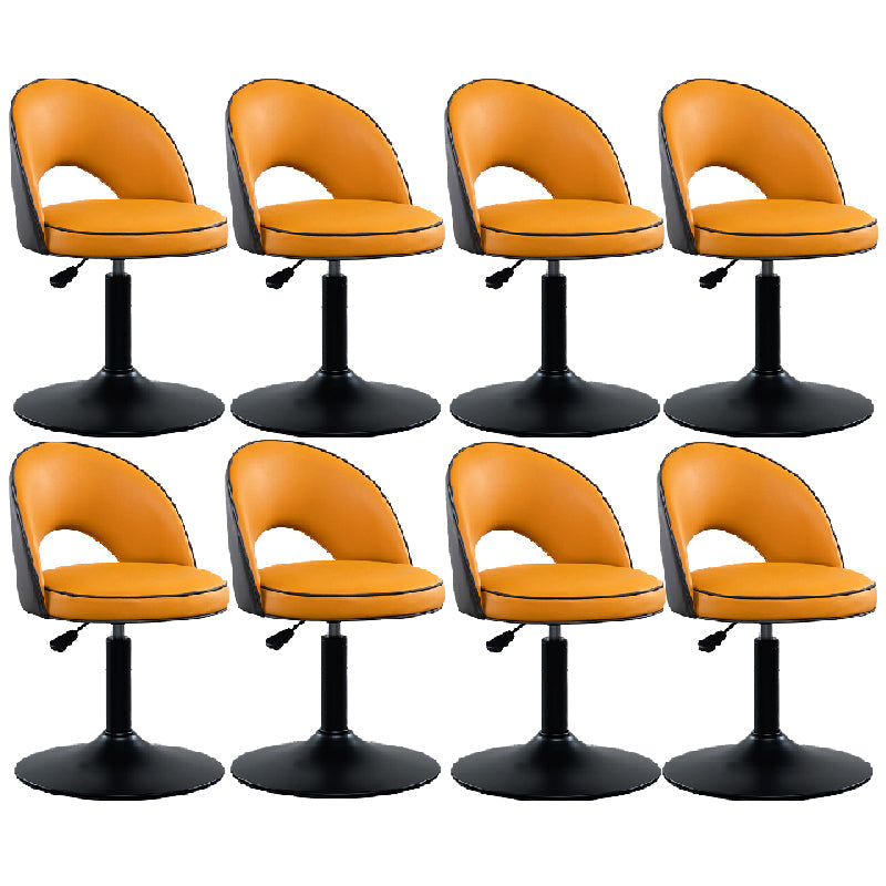 Tabourets de bar pivotants à hauteur réglable, style Glam, en simili cuir, avec base noire