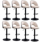 Tabourets de bar pivotants à hauteur réglable, style Glam, en simili cuir, avec base noire