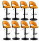 Tabourets de bar pivotants à hauteur réglable, style Glam, en simili cuir, avec base noire