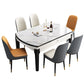 Meubles en pierre de style moderne 7/9 PCS 4 jambes Table avec chaise sans bras