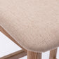 Contemporary Ash Wood Bar Stools Indoor Rattan Low Back Stool