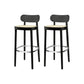 Contemporary Style Wood Counter Chair Footrest Counter Stool for Restaurant Black 2 Piece Set Clearhalo 'Bar Furniture' 'Bar Stools' 'bar_stools' 'furn' 'furn_bar_stools' 'Furniture' 'Kitchen & Dining Furniture' 7436576