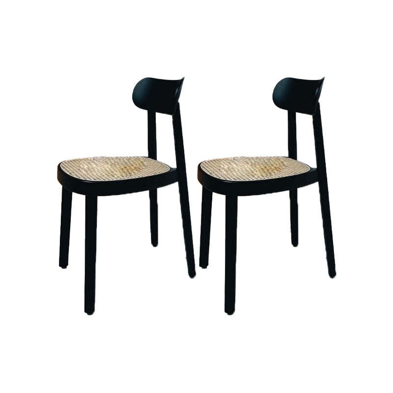 Contemporary Style Wood Counter Chair Footrest Counter Stool for Restaurant Black 2 Piece Set Short Stool(18"H) Clearhalo 'Bar Furniture' 'Bar Stools' 'bar_stools' 'furn' 'furn_bar_stools' 'Furniture' 'Kitchen & Dining Furniture' 7436585