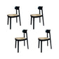 Contemporary Style Wood Counter Chair Footrest Counter Stool for Restaurant Black 4 Piece Set Short Stool(18"H) Clearhalo 'Bar Furniture' 'Bar Stools' 'bar_stools' 'furn' 'furn_bar_stools' 'Furniture' 'Kitchen & Dining Furniture' 7436588