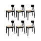 Contemporary Style Wood Counter Chair Footrest Counter Stool for Restaurant Black 6 Piece Set Short Stool(18"H) Clearhalo 'Bar Furniture' 'Bar Stools' 'bar_stools' 'furn' 'furn_bar_stools' 'Furniture' 'Kitchen & Dining Furniture' 7436589