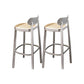 Contemporary Style Wood Counter Chair Footrest Counter Stool for Restaurant White 2 Piece Set Clearhalo 'Bar Furniture' 'Bar Stools' 'bar_stools' 'furn' 'furn_bar_stools' 'Furniture' 'Kitchen & Dining Furniture' 7436594