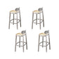 Contemporary Style Wood Counter Chair Footrest Counter Stool for Restaurant White 4 Piece Set Clearhalo 'Bar Furniture' 'Bar Stools' 'bar_stools' 'furn' 'furn_bar_stools' 'Furniture' 'Kitchen & Dining Furniture' 7436595