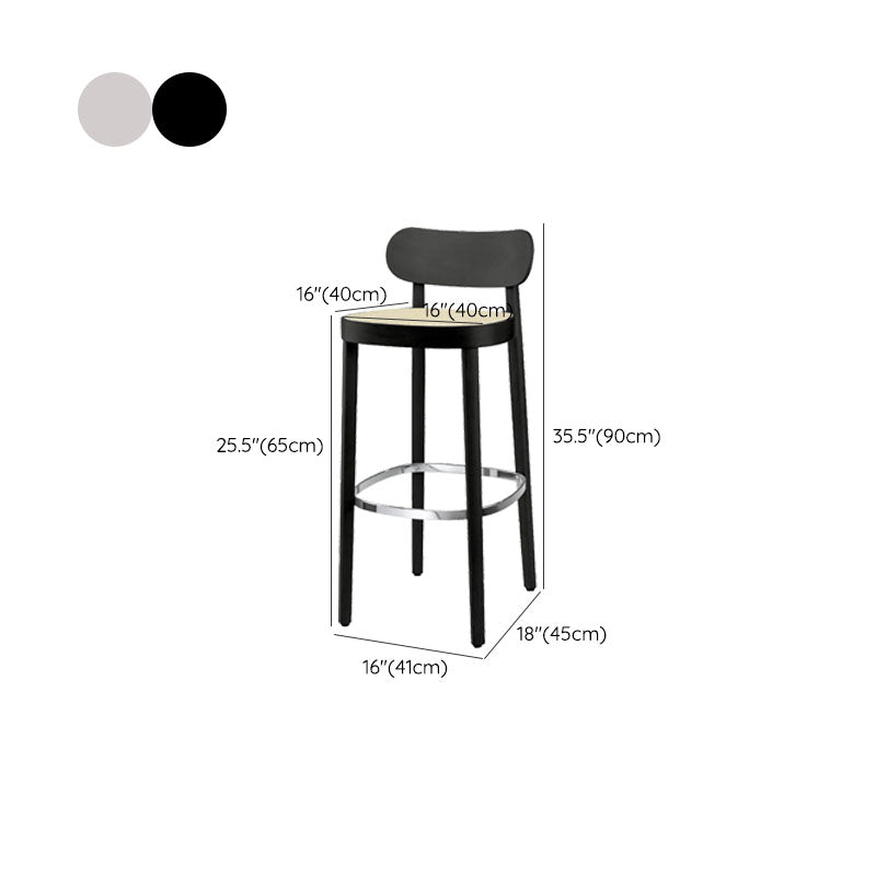 Contemporary Style Wood Counter Chair Footrest Counter Stool for Restaurant Clearhalo 'Bar Furniture' 'Bar Stools' 'bar_stools' 'furn' 'furn_bar_stools' 'Furniture' 'Kitchen & Dining Furniture' 7436598