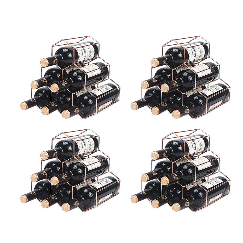 Moderne aanrecht fleshouder metalen wijnrek voor thuis