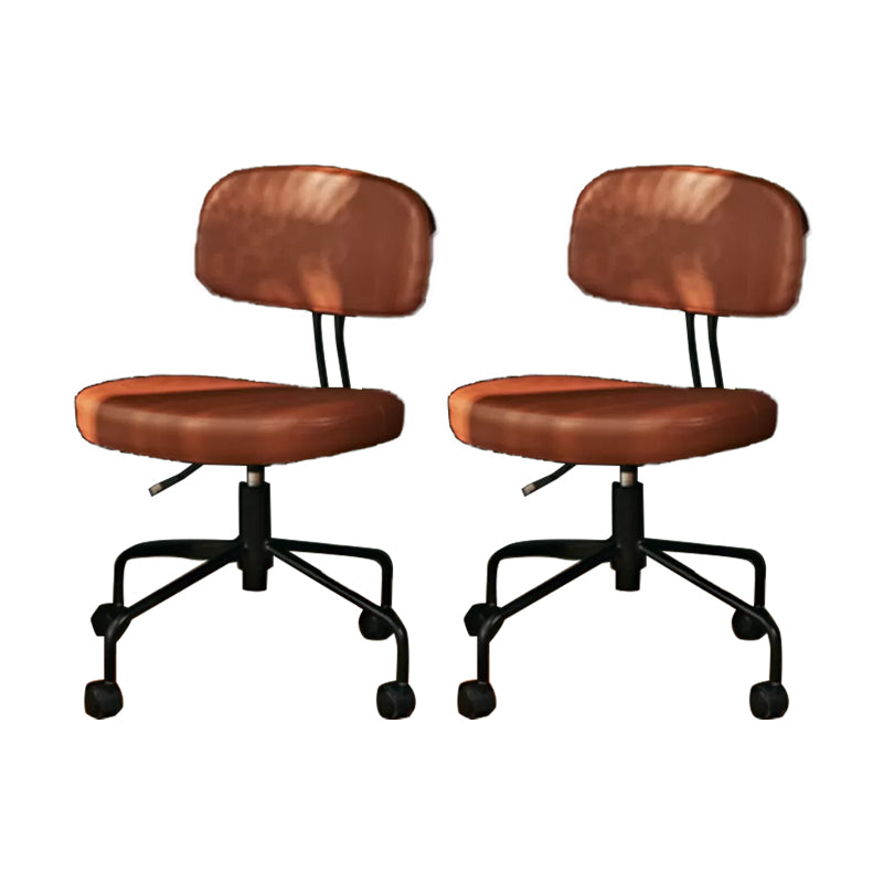 Silla de oficina de armas fijas modernas cuero sin angustia silla de portaobjetos ergonómico con ruedas